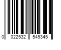 Barcode Image for UPC code 0022532549345