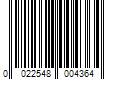 Barcode Image for UPC code 0022548004364