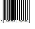 Barcode Image for UPC code 0022578000336