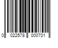 Barcode Image for UPC code 0022578000701