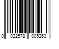 Barcode Image for UPC code 0022578005263