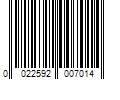 Barcode Image for UPC code 0022592007014