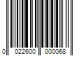 Barcode Image for UPC code 0022600000068