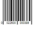 Barcode Image for UPC code 0022600000389