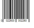 Barcode Image for UPC code 0022600002260