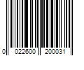 Barcode Image for UPC code 0022600200031