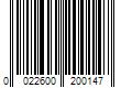 Barcode Image for UPC code 0022600200147