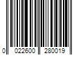 Barcode Image for UPC code 0022600280019