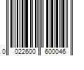 Barcode Image for UPC code 0022600600046