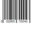 Barcode Image for UPC code 0022600700043. Product Name: Church & Dwight Co.  Inc. Finishing Touch Flawless Salon Nails Rechargeable Mani Device with 6 Attachments  Pink