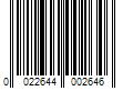 Barcode Image for UPC code 0022644002646