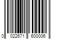 Barcode Image for UPC code 0022671600006