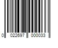 Barcode Image for UPC code 0022697000033