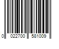 Barcode Image for UPC code 0022700581009