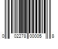 Barcode Image for UPC code 002278000058