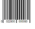 Barcode Image for UPC code 0022800000080