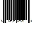 Barcode Image for UPC code 002280000015