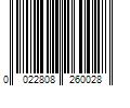 Barcode Image for UPC code 0022808260028