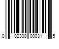 Barcode Image for UPC code 002300000315