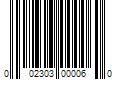 Barcode Image for UPC code 002303000060