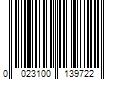 Barcode Image for UPC code 0023100139722