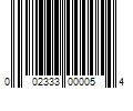 Barcode Image for UPC code 002333000054