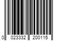 Barcode Image for UPC code 0023332200115