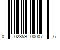 Barcode Image for UPC code 002359000076