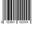 Barcode Image for UPC code 0023601022004