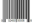 Barcode Image for UPC code 002400000055