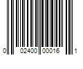 Barcode Image for UPC code 002400000161