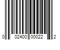 Barcode Image for UPC code 002400000222