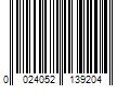 Barcode Image for UPC code 0024052139204