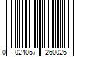 Barcode Image for UPC code 0024057260026