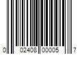 Barcode Image for UPC code 002408000057