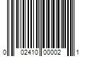 Barcode Image for UPC code 002410000021