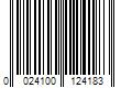 Barcode Image for UPC code 0024100124183