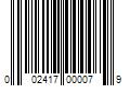 Barcode Image for UPC code 002417000079