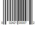 Barcode Image for UPC code 002421000072