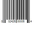 Barcode Image for UPC code 002425000054