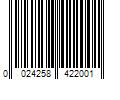 Barcode Image for UPC code 0024258422001