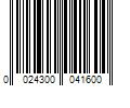 Barcode Image for UPC code 0024300041600