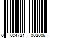 Barcode Image for UPC code 0024721002006