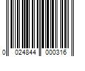 Barcode Image for UPC code 0024844000316