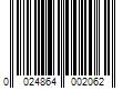 Barcode Image for UPC code 0024864002062