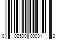 Barcode Image for UPC code 002500000313