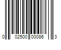 Barcode Image for UPC code 002500000863