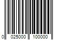 Barcode Image for UPC code 0025000100000