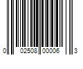 Barcode Image for UPC code 002508000063