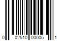 Barcode Image for UPC code 002510000051